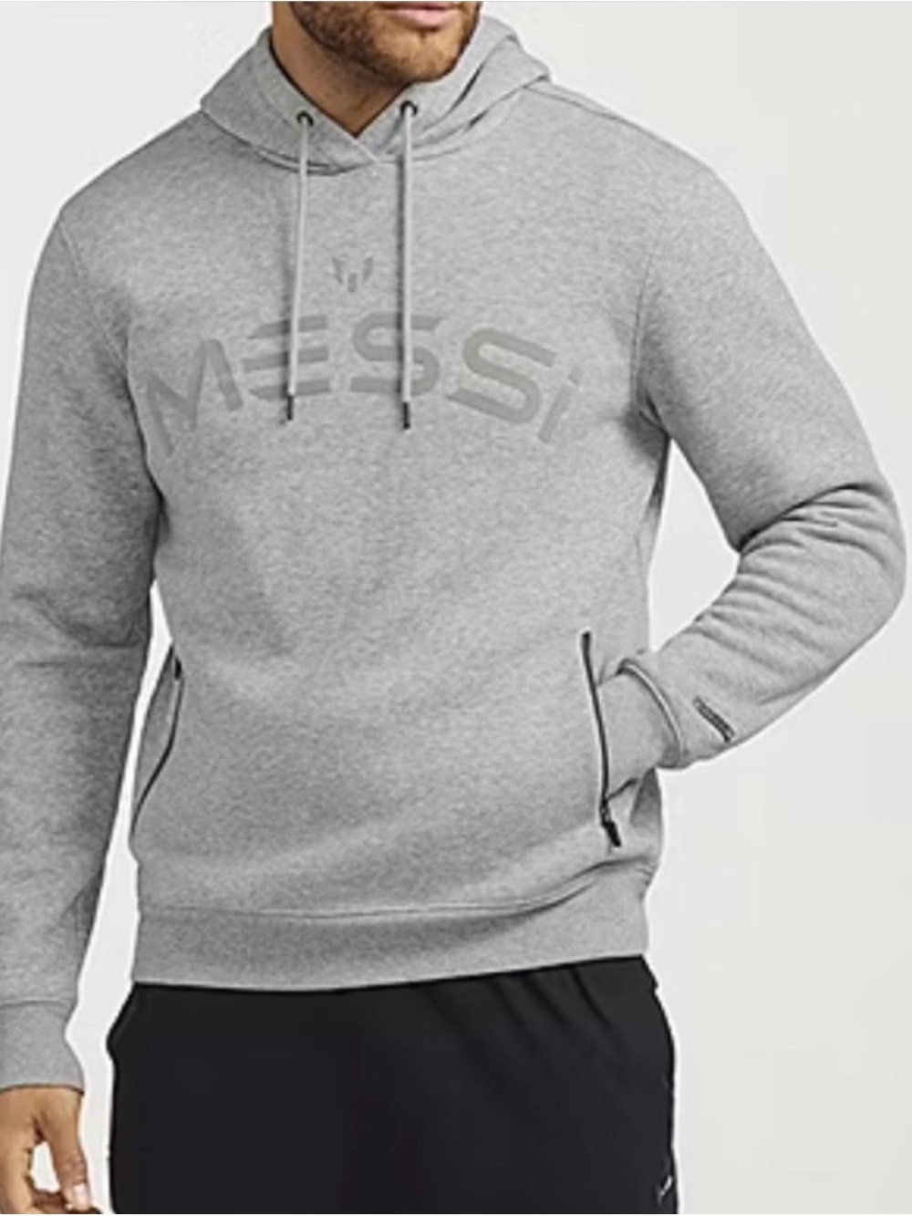 MESSI Collection Mens Long Sleeve Fleece Active Hoodie
